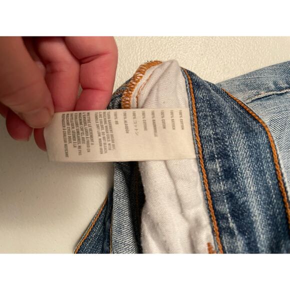 Hollister cut off denim blue jean short holes button fly distressed 3‎ waist 26 - Picture 6 of 8